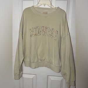 THREAD & SUPPLY Cream Midwest CREWNECK Sweatshirt